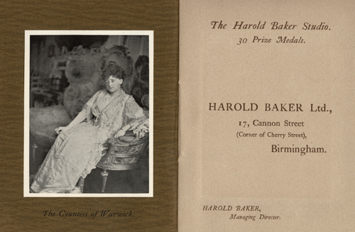 Brochure for Harold Baker, photographer