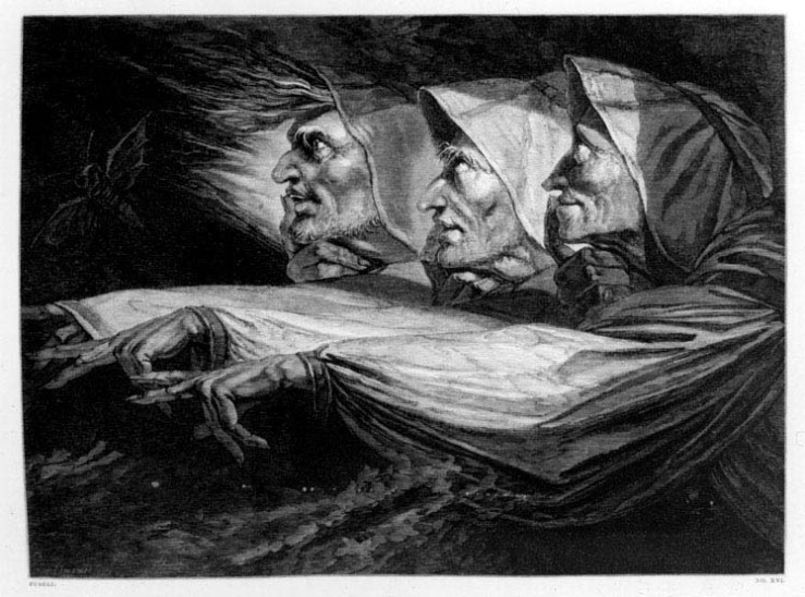 2 H. Fuseli.  Three Witches.  1783. The Forrest Collection.  Macbeth Vol. 1.  S790.1 F