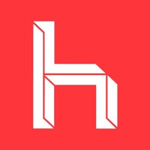 Birmingham Heritage Week logo of a white letter h on a red background.